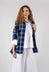 Mandarin Collar Jacket in Indigo