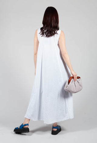 Sleeveless Shirt Dress in Bianco