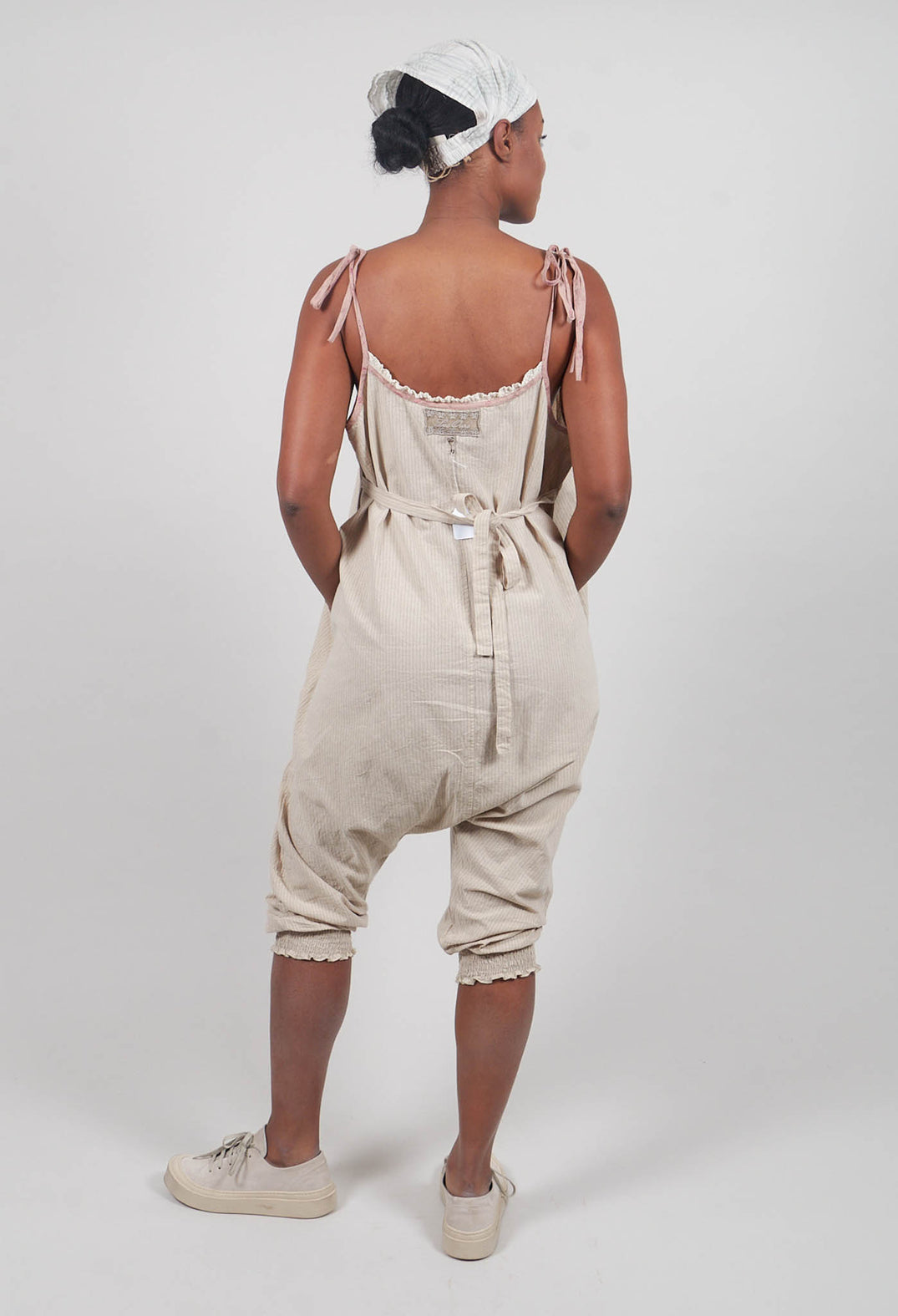 Alain Jumpsuit in Striped Linen
