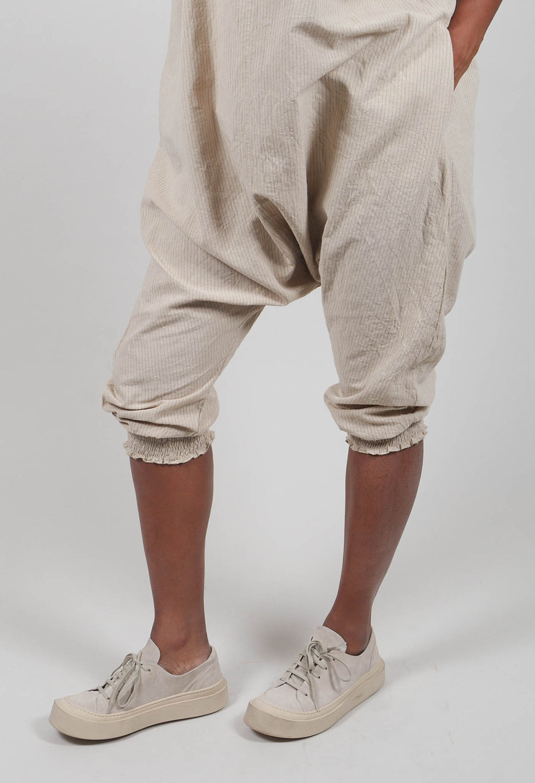 Alain Jumpsuit in Striped Linen