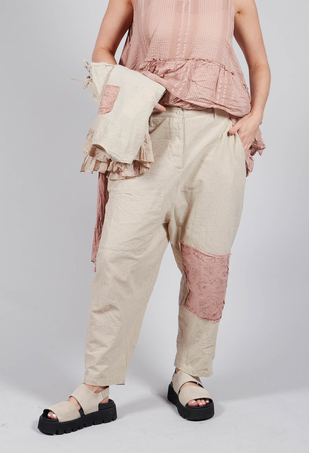 Gaston Trousers in Striped Linen