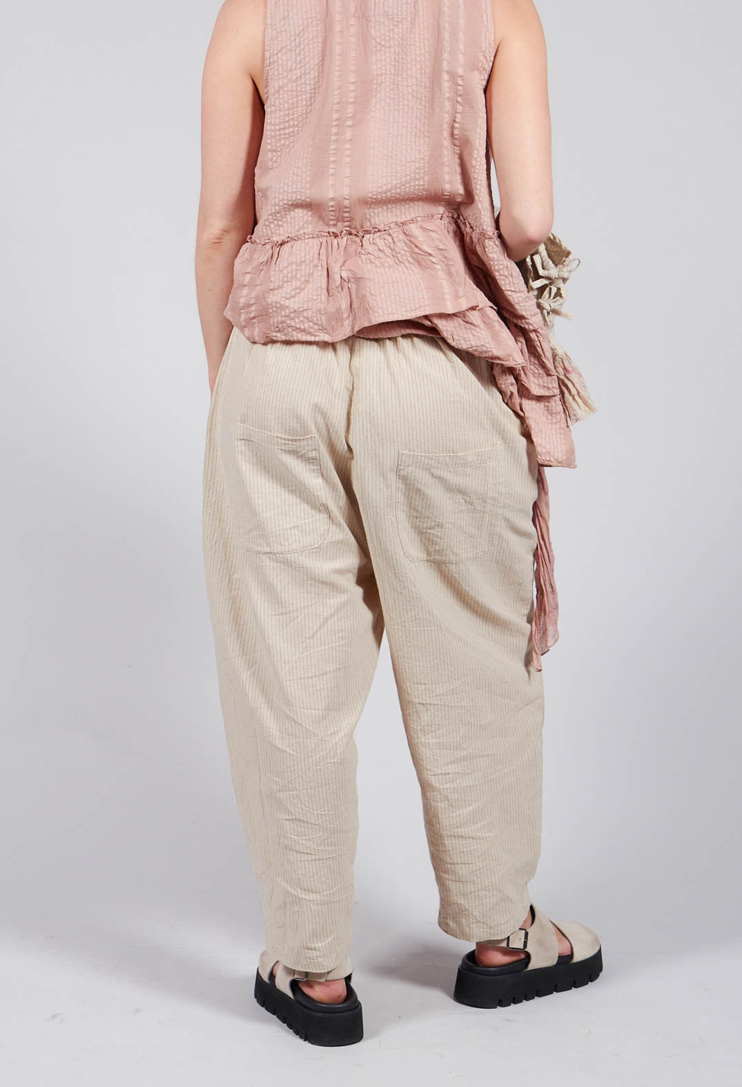 Gaston Trousers in Striped Linen