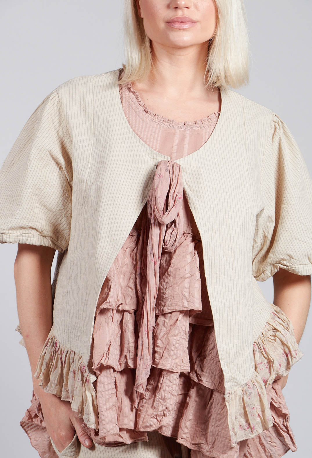 Sapate Jacket in Striped Linen