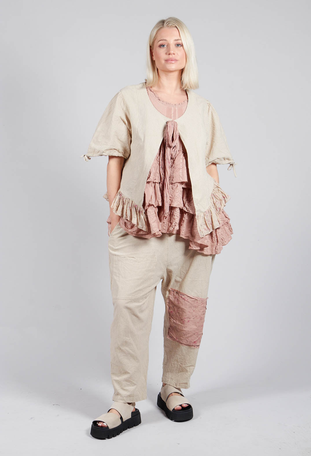 Sapate Jacket in Striped Linen