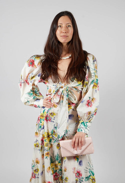 Gesso Cropped Blouse in Multicolour