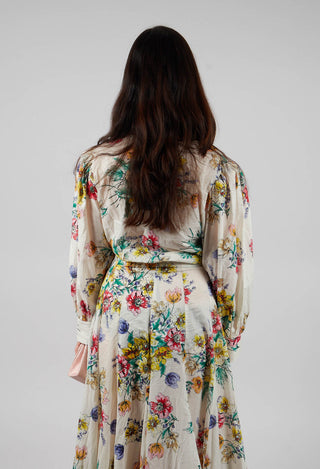 Gesso Cropped Blouse in Multicolour
