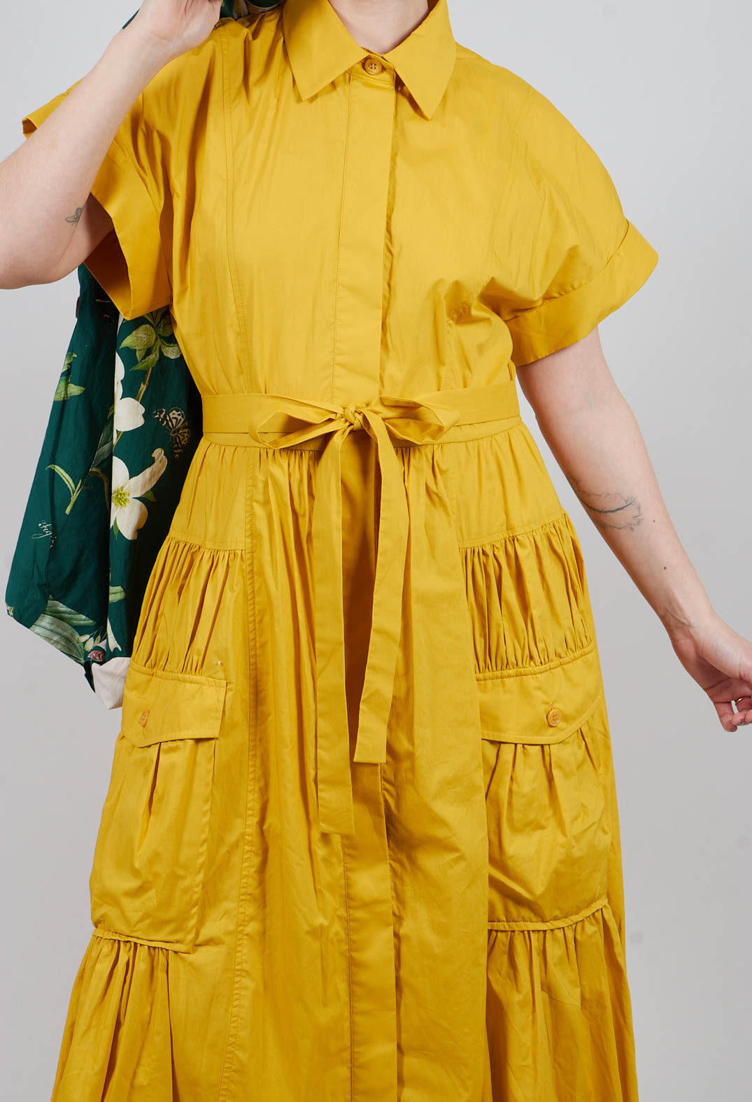 Utility Dress in Mustard