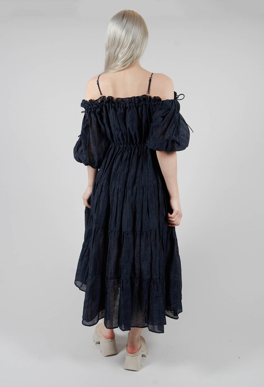 Mei Meij Milkmaid Dress in Navy | Olivia May Mei Meij Milkmaid Dress in Navy | Olivia May