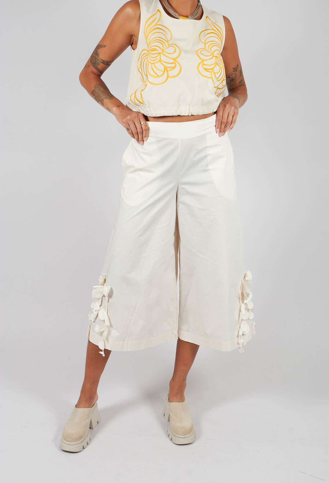 Pantalone Trousers in Cream