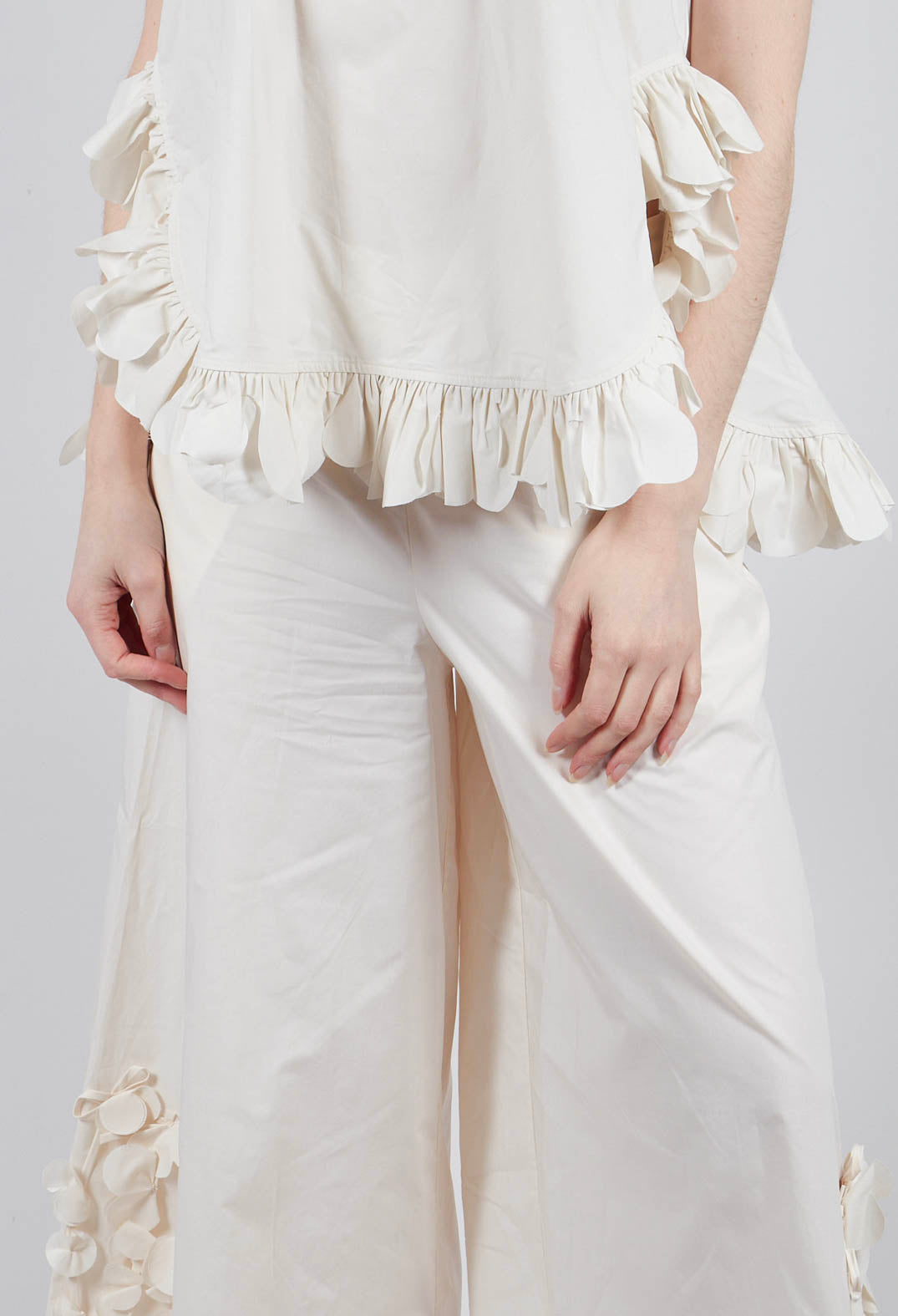 Pantalone Trousers in Cream