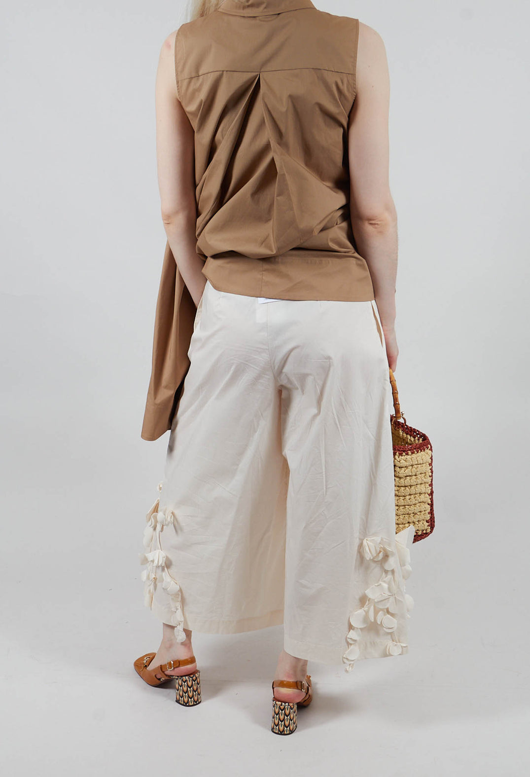 Pantalone Trousers in Cream