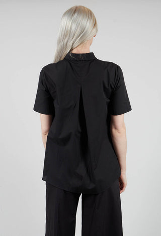 Pleated Shirt in Black