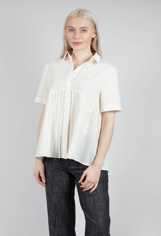 Pleated Shirt in Cream