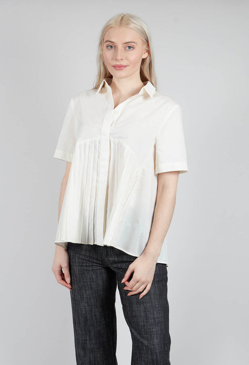 Pleated Shirt in Cream