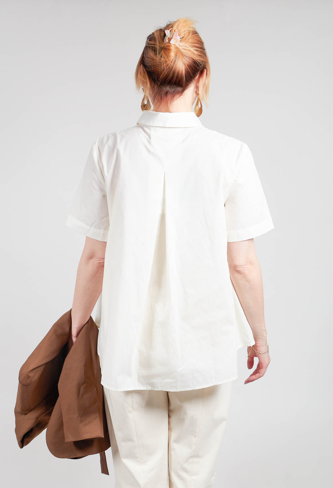 Pleated Shirt in Cream