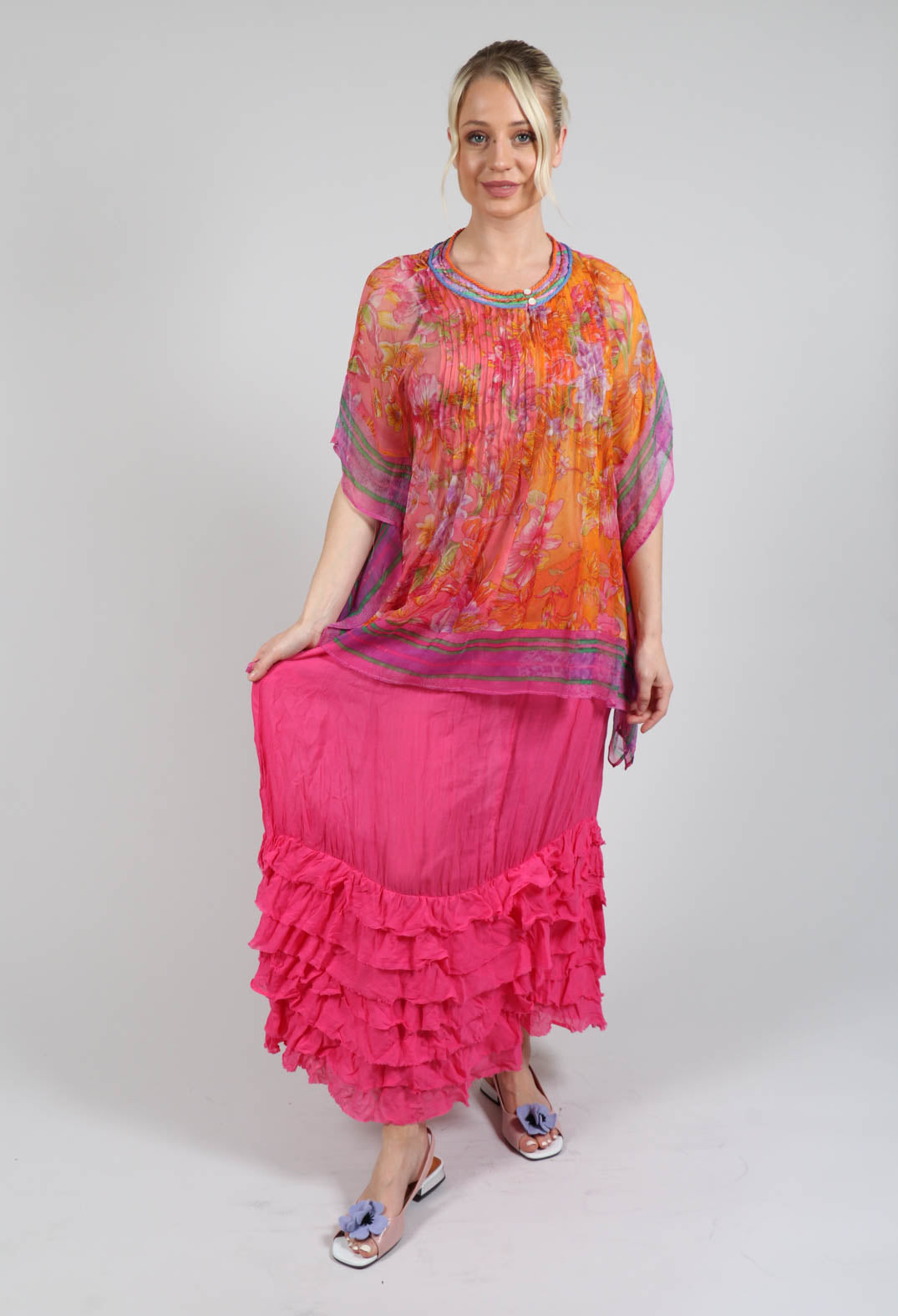 Romance Blouse in Orange