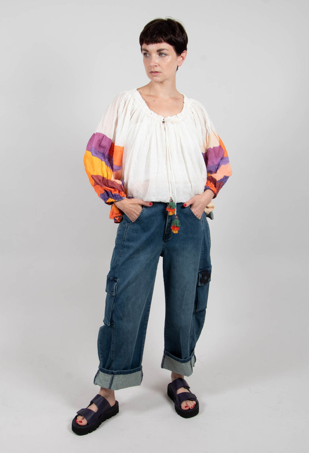 New Curved Jeans in Blue