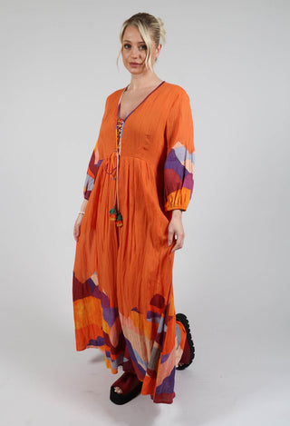Theatral Dress in Orange