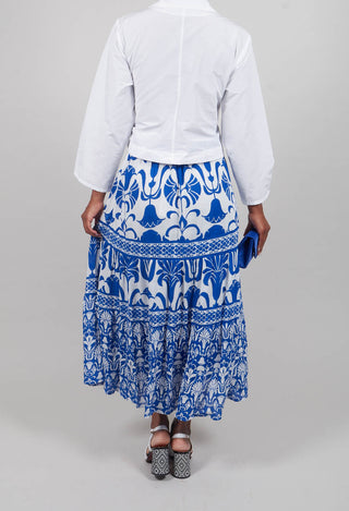 Valencia Skirt in Blue Print