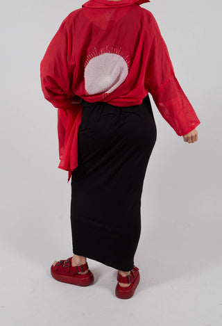 Elasticated Jersey Skirt in Black