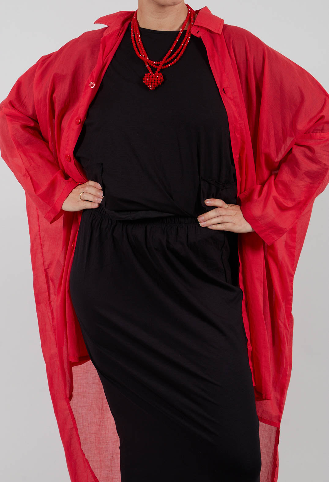 Elasticated Jersey Skirt in Black