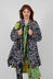 Jersey Jacket in White with Black Pois