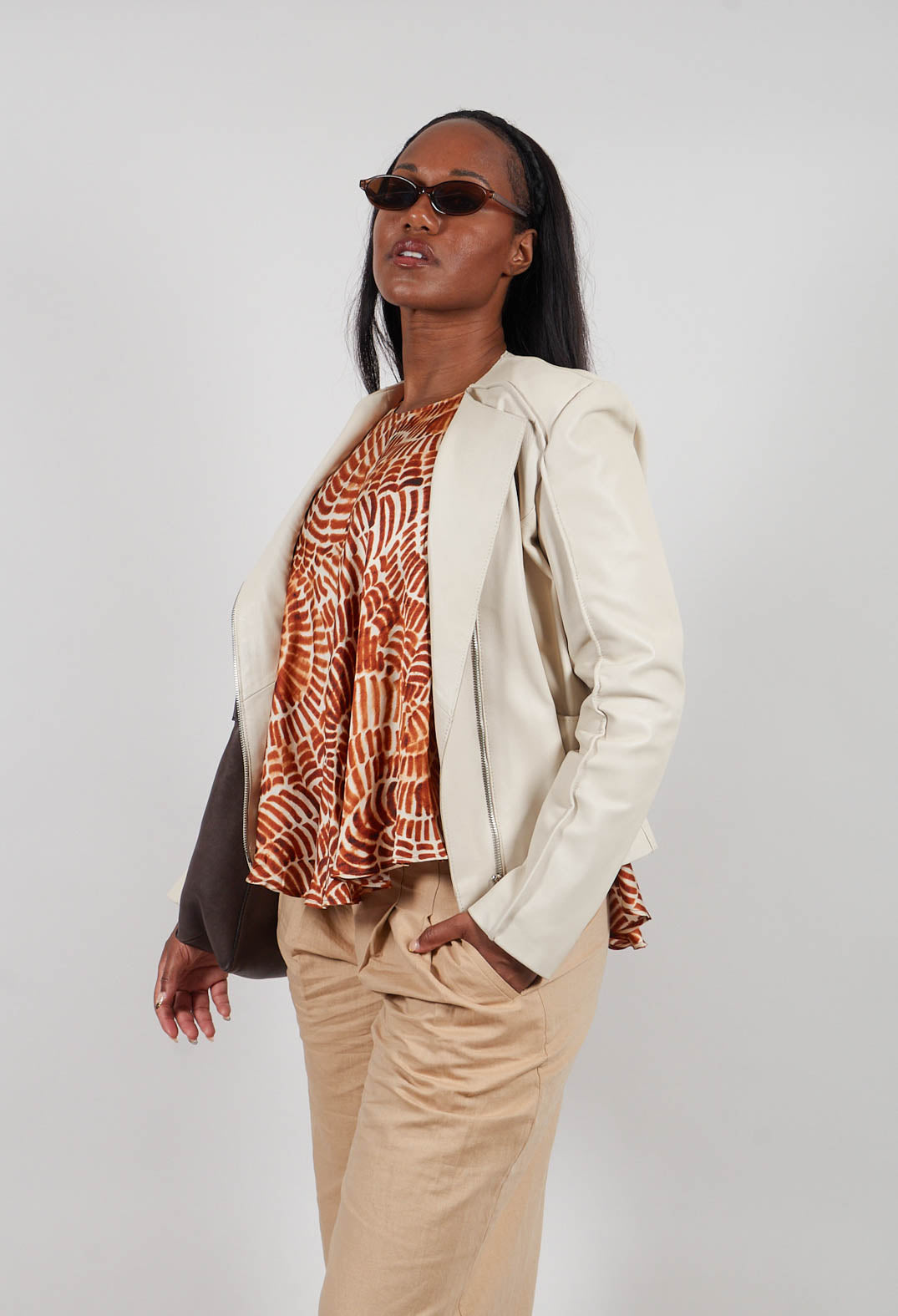 Sinister Pelle Jacket in Sabbia