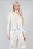 Pleated Shirt Cardigan in Cream