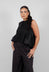 Half Collar Blouse in Black