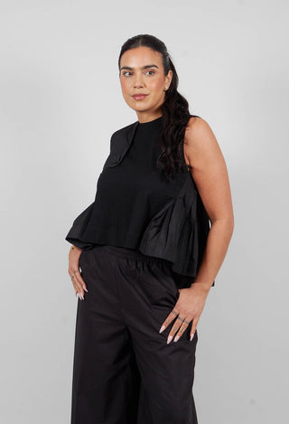 Half Collar Blouse in Black