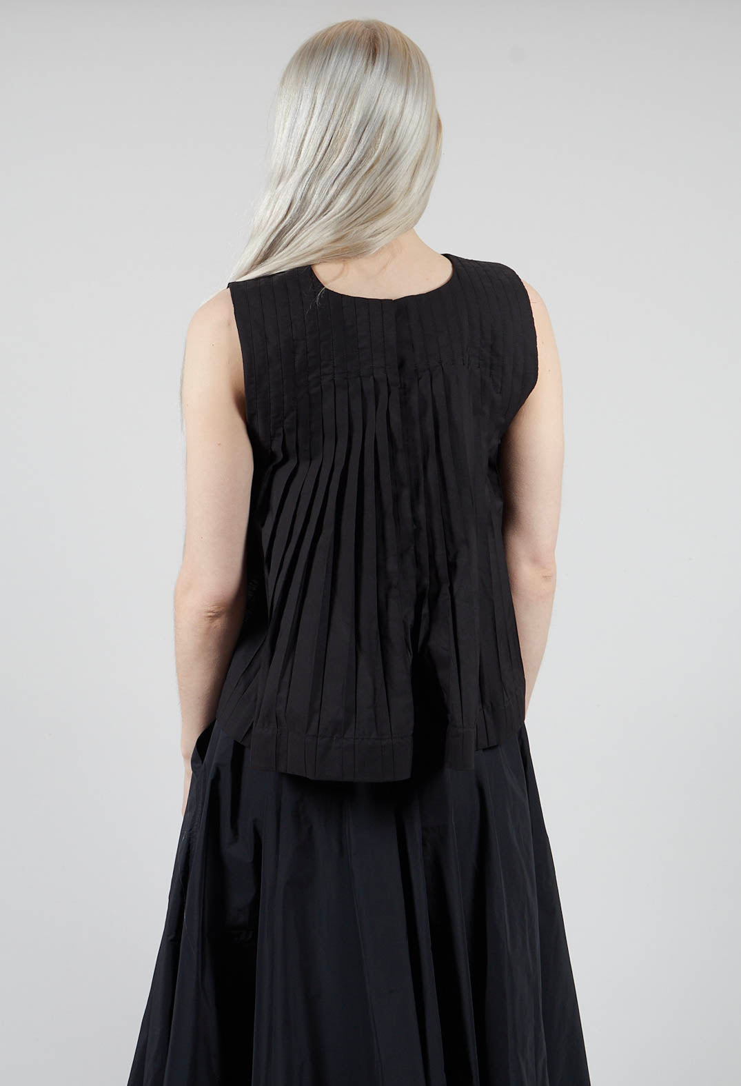 Half Collar Blouse in Black
