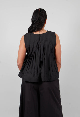 Half Collar Blouse in Black