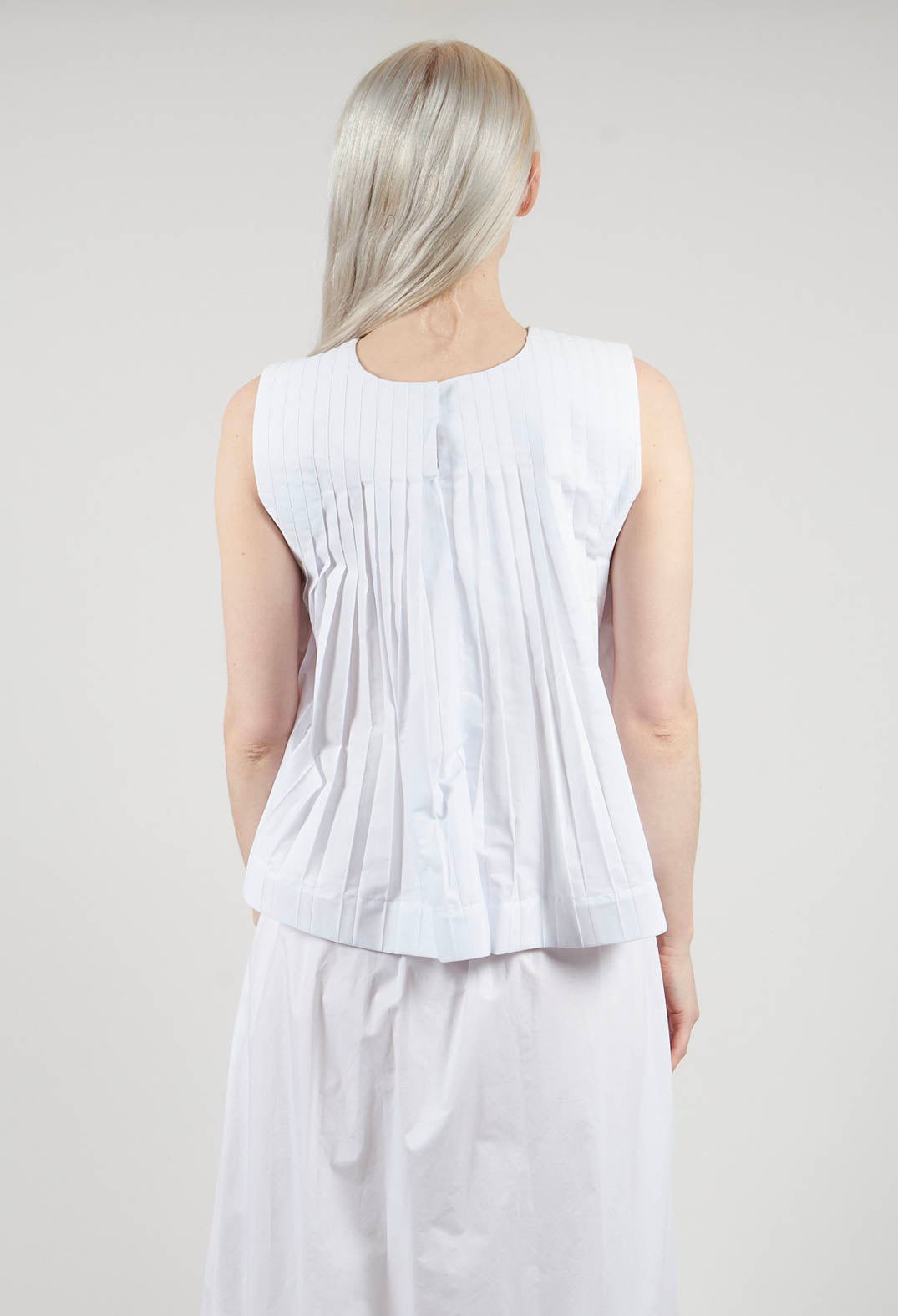 Half Collar Blouse in White