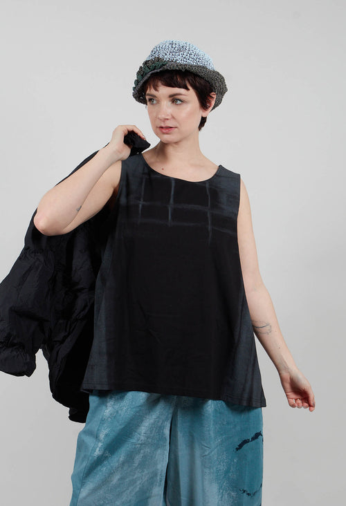 A-Line Top in Black Print