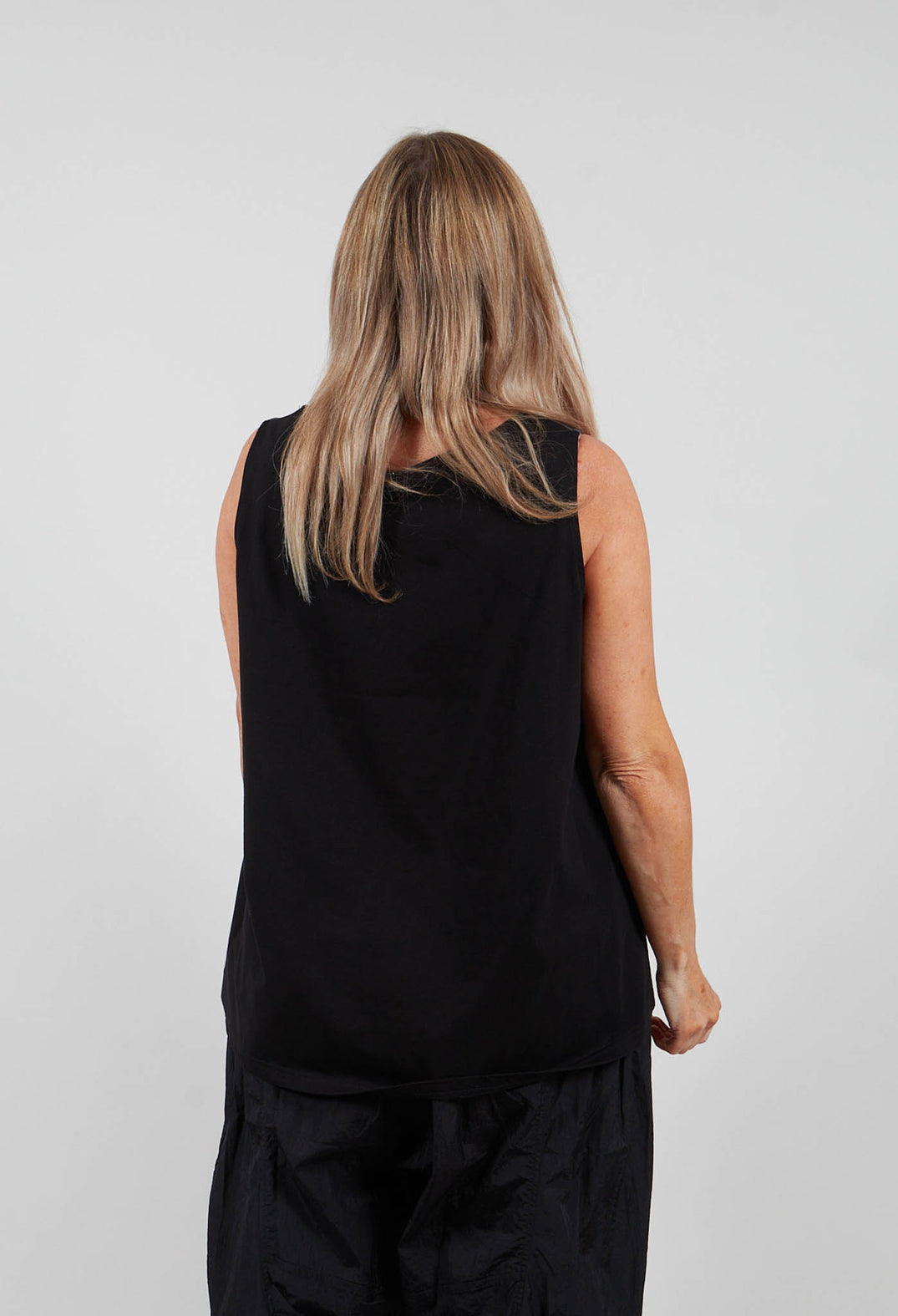 A-Line Top in Black Print