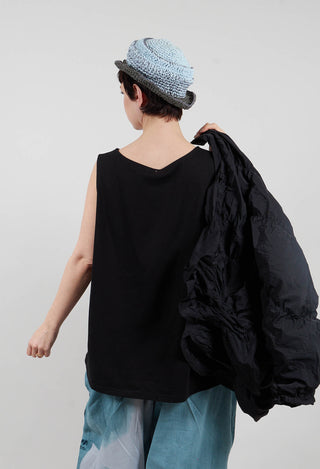A-Line Top in Black Print