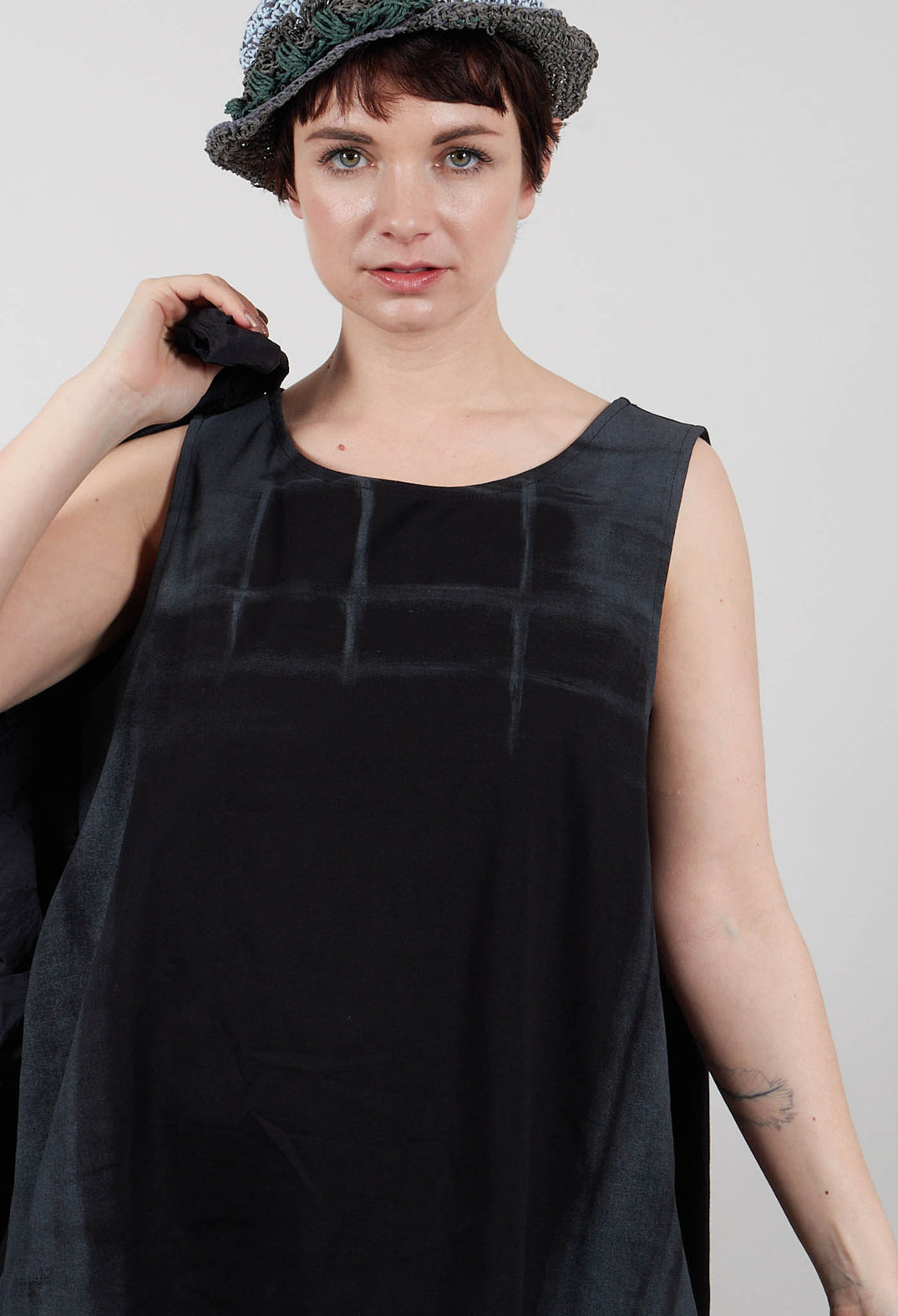 A-Line Top in Black Print