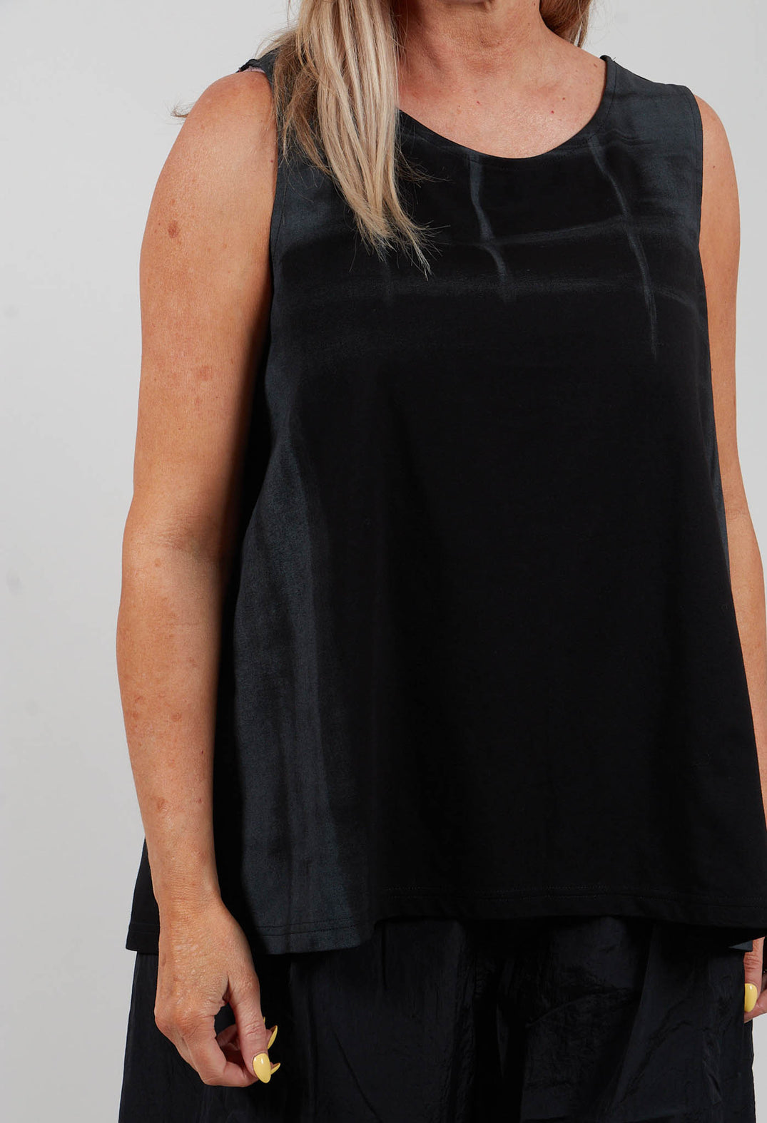 A-Line Top in Black Print