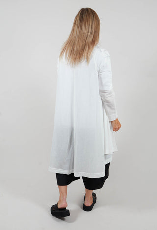 Longline Cardigan in White