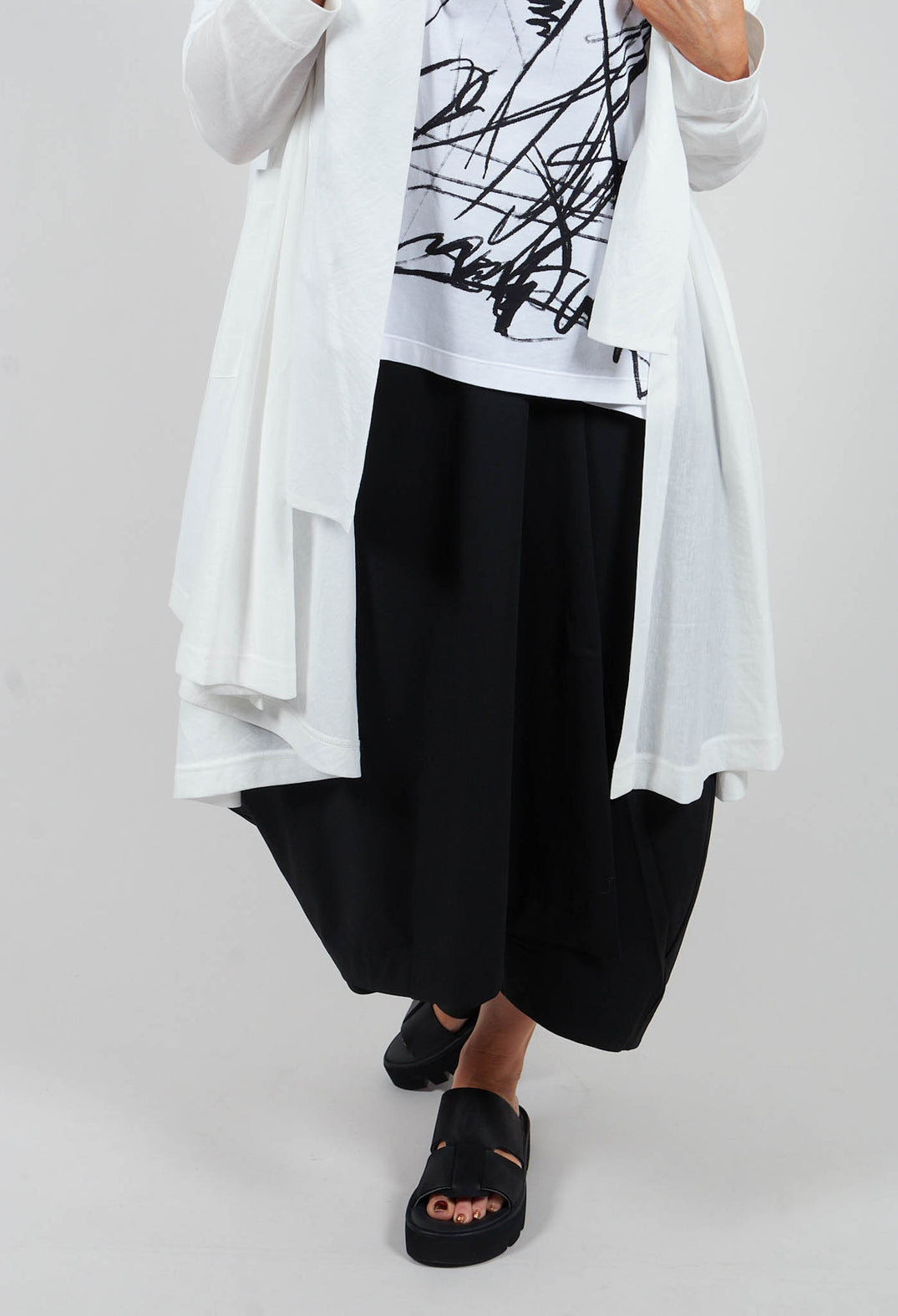 Longline Cardigan in White