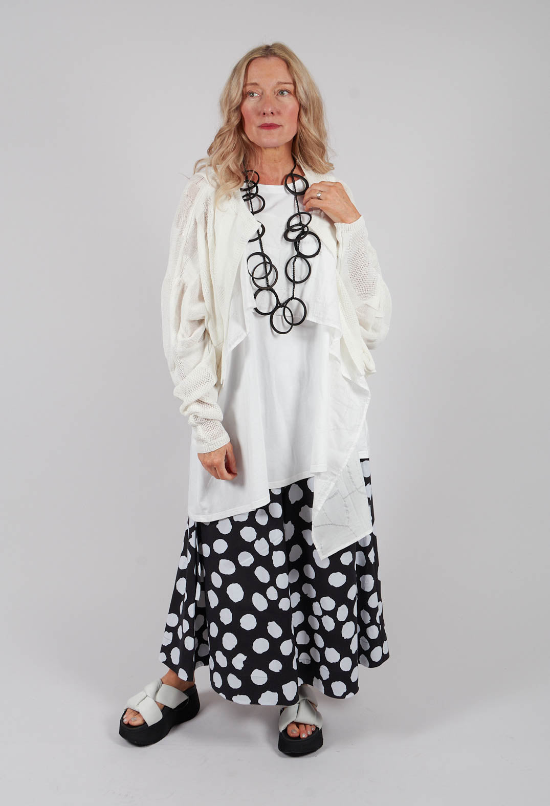 Sleeveless Tunic Dress in White