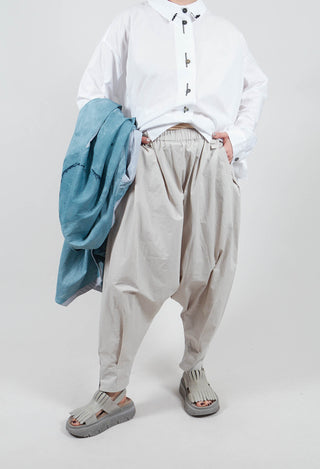 Drop Crotch Trouser in Grey