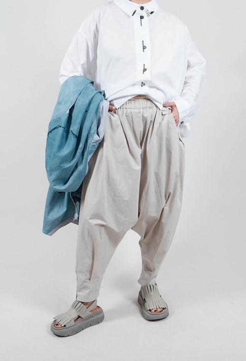 Drop Crotch Trouser in Grey