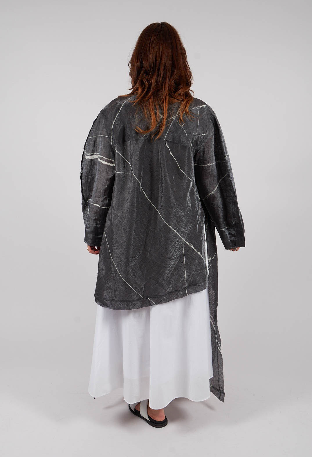Buque Tunic in Off Black Banner