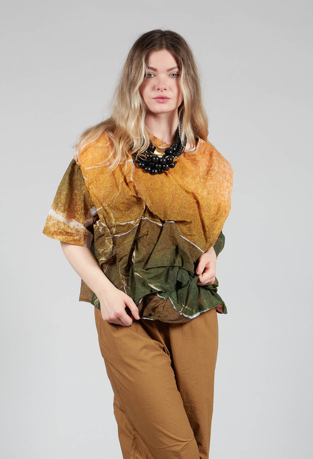 Ciudad Top in Avocado Green Banner