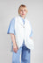 Longline Denim Waistcoat in Bleu Baby