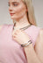 PVC Bracelet with Silver Plated Parts in Black