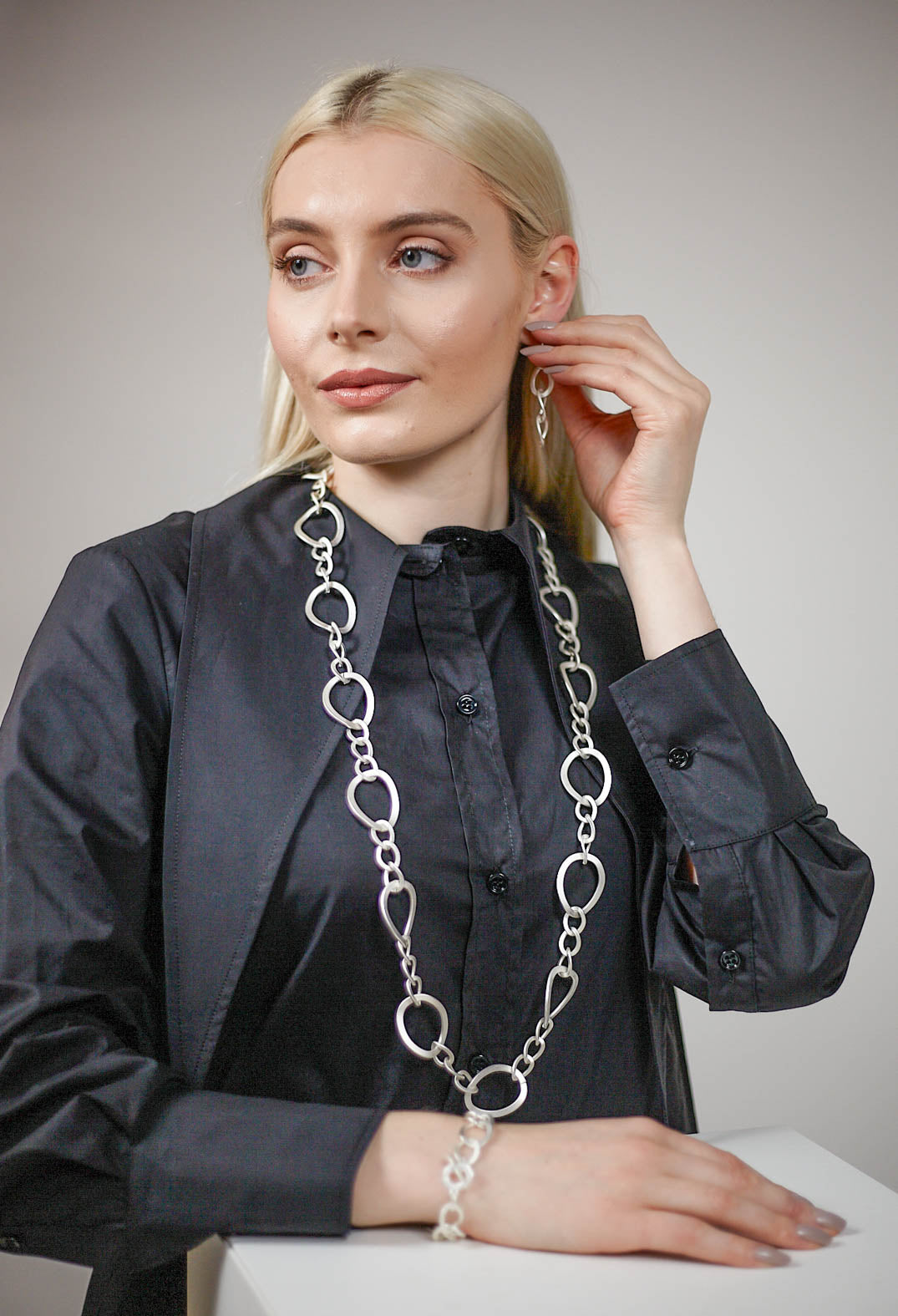 Link Chain Necklace in Silver Plated