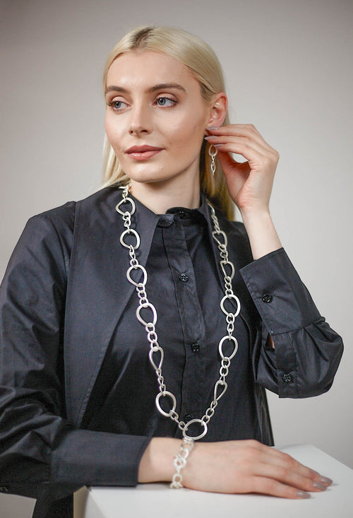 Link Chain Necklace in Silver Plated