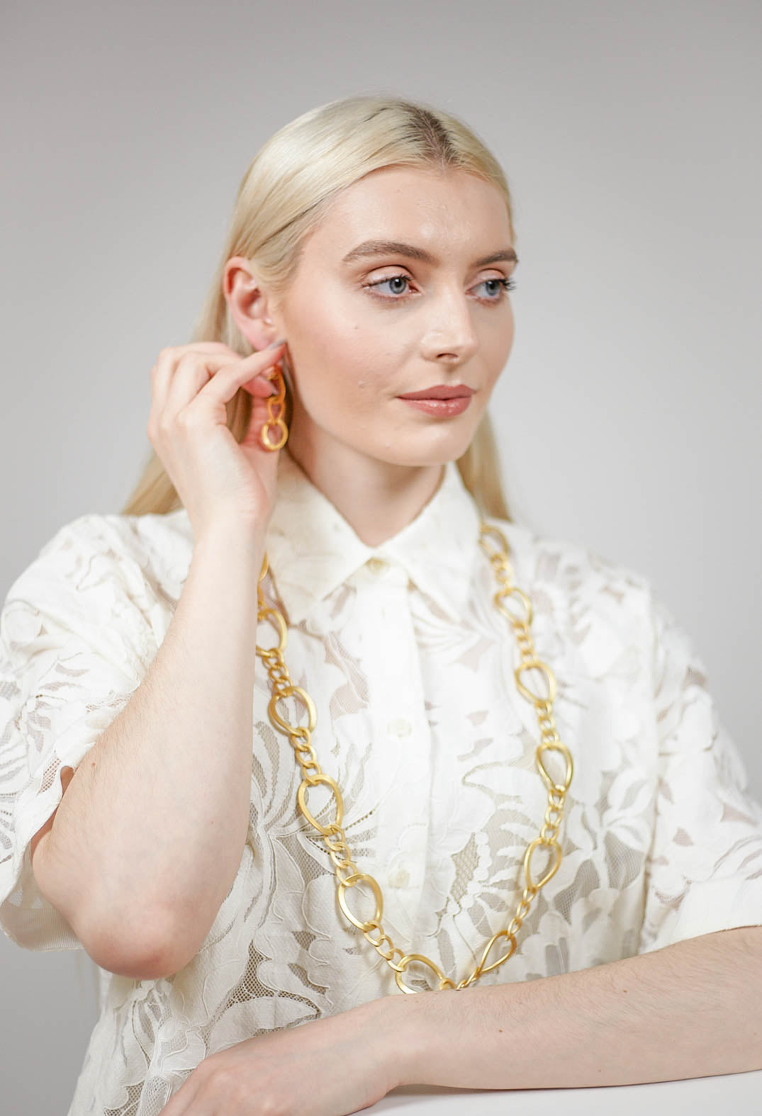 Link Chain Earrings in Gold Plated